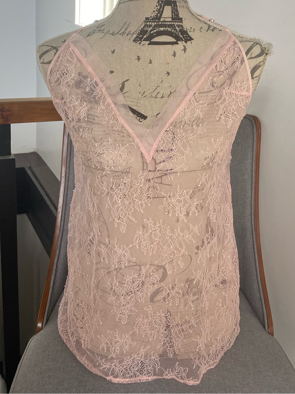 Victoria's Secret Pale Pink Lace Chemise